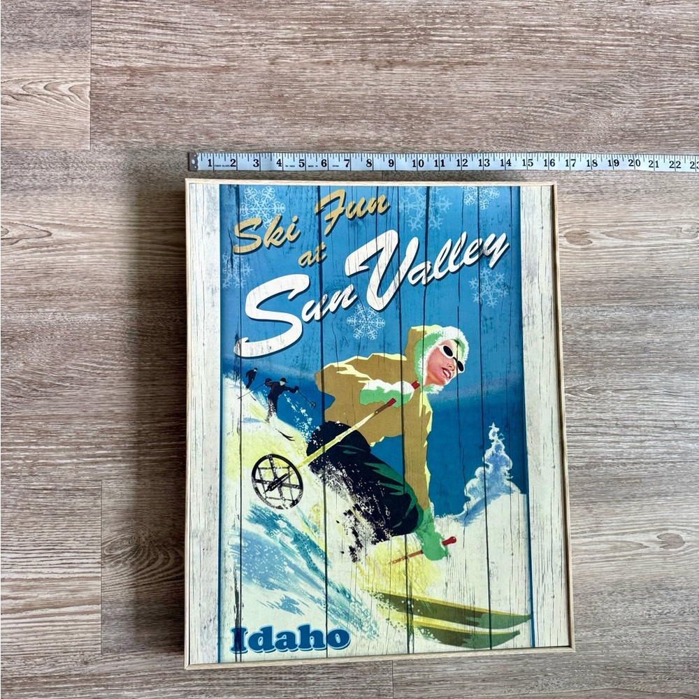 Vintage Sun Valley Wooden Canvas Print - Picture 5 of 7